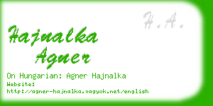 hajnalka agner business card